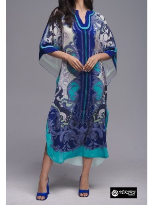 Copricostume Vestito Spolverino Donna Mare Caftano Boho Chic Maxi Dress COV0280